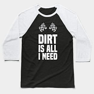 Dirt Bike Racing Track Motocross Baseball T-Shirt